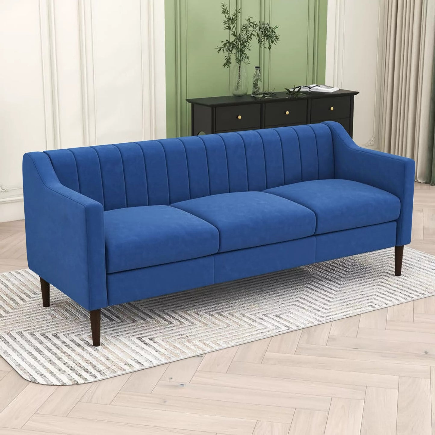 Elle Fabric Sofa - Blue