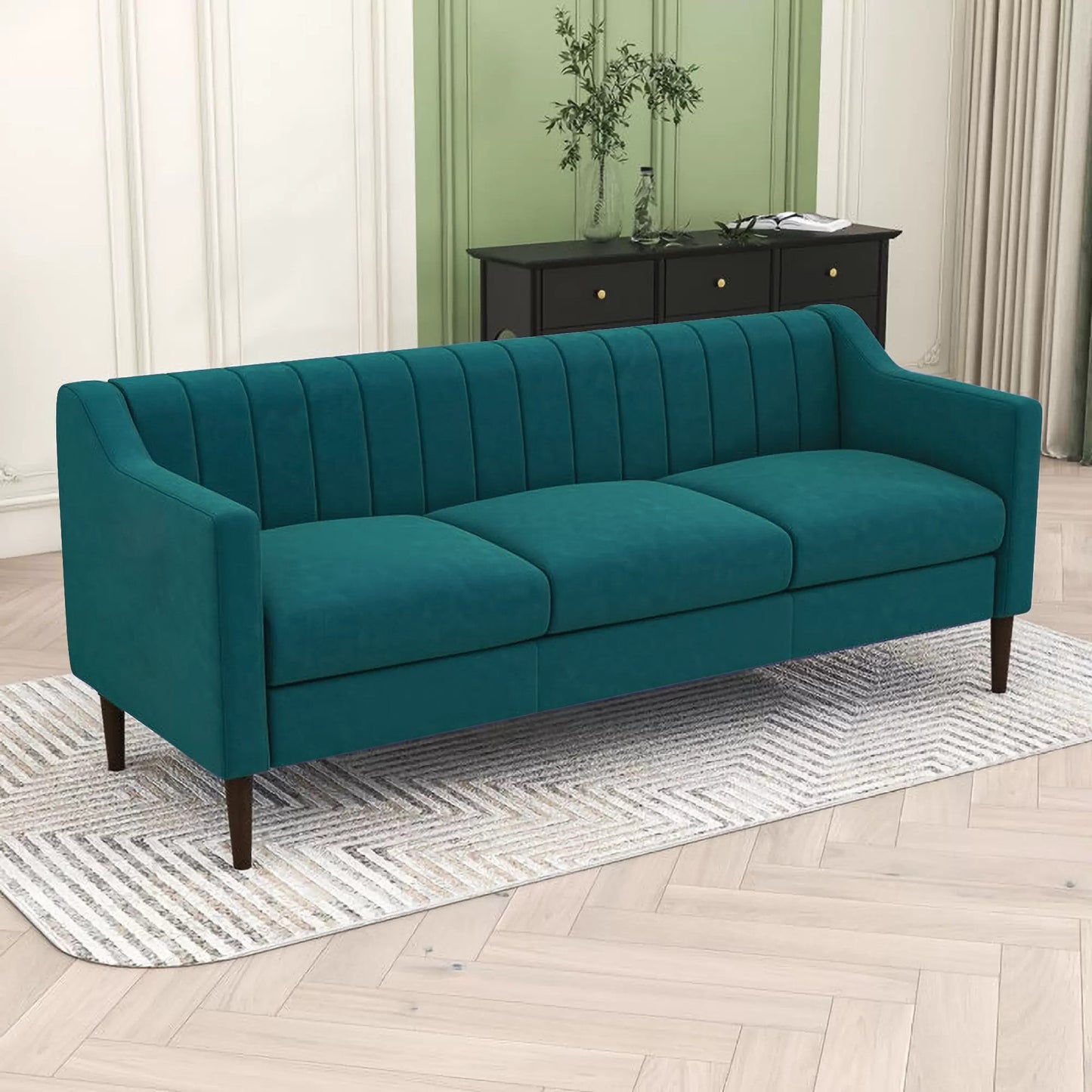 Elle Fabric Sofa - Green