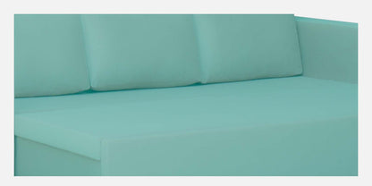 Magnet Fabric 3 Seater Sofa Bed With Loose Cushions and Storage - Teal Green