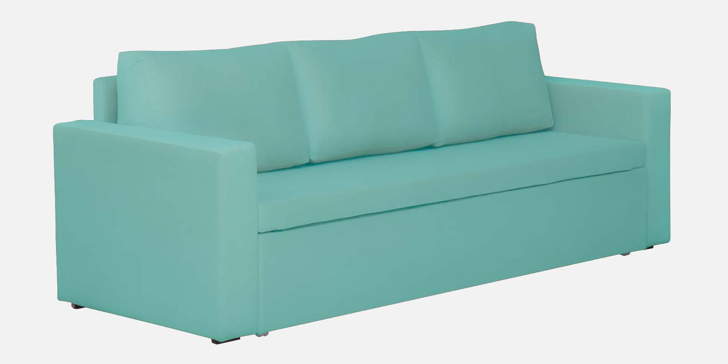 Magnet Fabric 3 Seater Sofa Bed With Loose Cushions and Storage - Teal Green