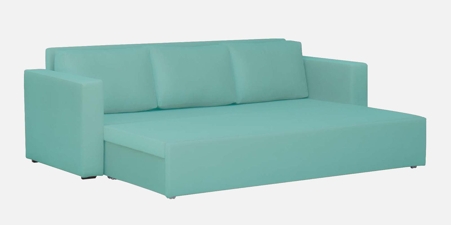 Magnet Fabric 3 Seater Sofa Bed With Loose Cushions and Storage - Teal Green