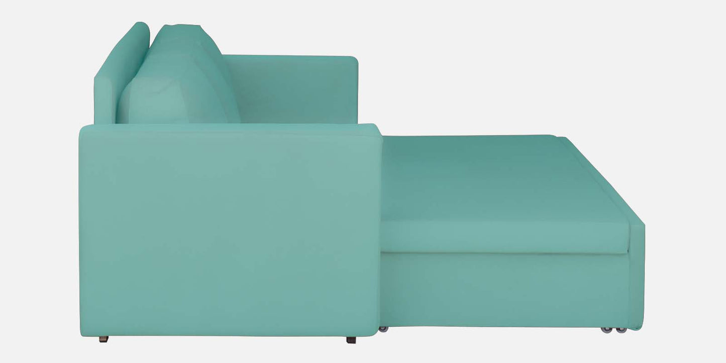 Magnet Fabric 3 Seater Sofa Bed With Loose Cushions and Storage - Teal Green