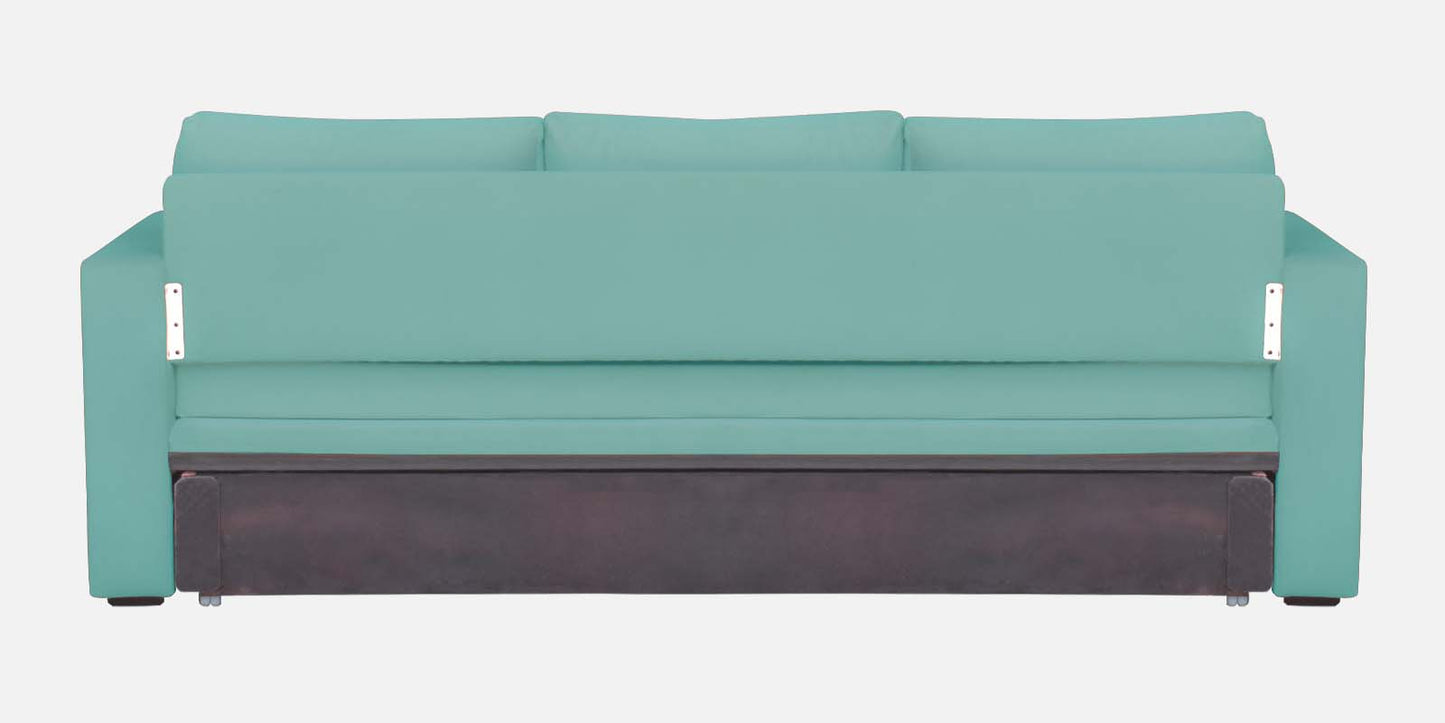 Magnet Fabric 3 Seater Sofa Bed With Loose Cushions and Storage - Teal Green