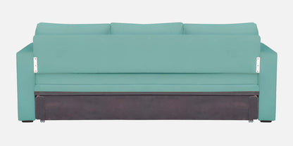 Magnet Fabric 3 Seater Sofa Bed With Loose Cushions and Storage - Teal Green